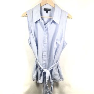 Lane Bryant Seersucker Sleeveless Tie Waist Top 20